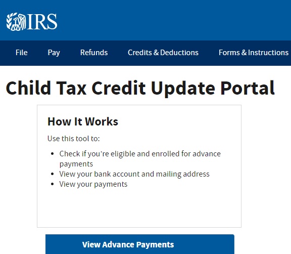 IRS Child Tax Credit Portal Login, Advance Update Bank Information, Payments, Dates, Phone Number, Stimulus
