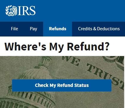Where's My Refund IRS Tax Refund Status - Check At irs.gov My Refund Stimulus Money